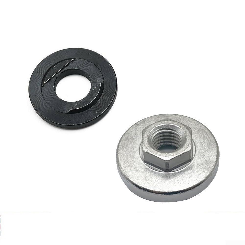 Quick Release Locking Flange Nut with Hexagon Thread for M14 Angle Grinder Disc Suitable for 125/150/180/230mm Grinder Types and Tool Parts