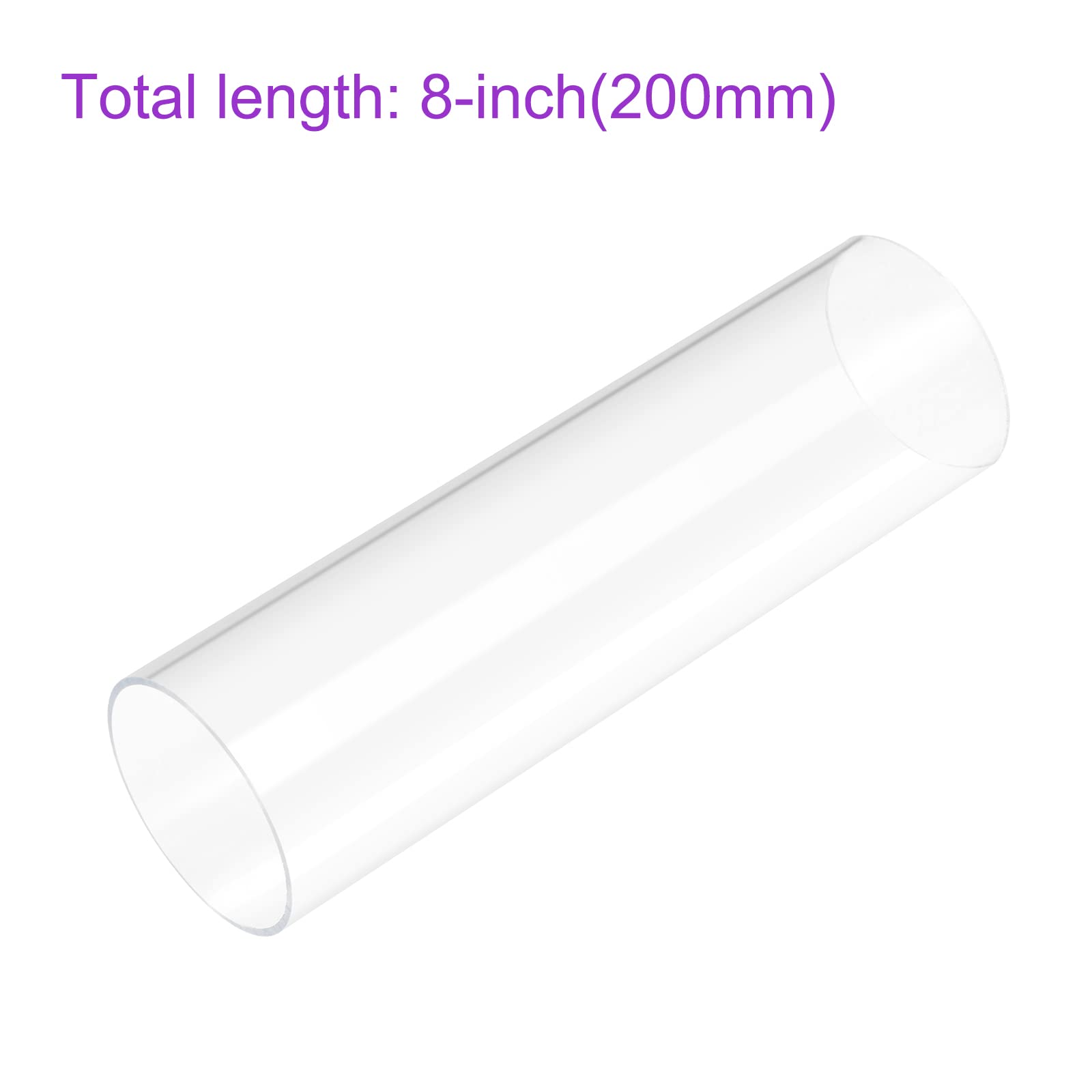 DMiotech 56mm x 60mm 8" Trasparente Acrilico Tubo Rigido Plastica Tubo per Acquario Acqua Tubo, Acqua Raffreddamento Sistema, Idraulico