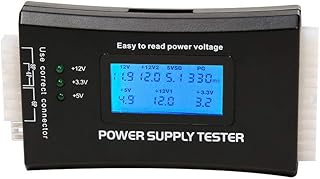 SKEIDO Digital LCD Display Check Bank PC Computer 20/24 Pin Power Supply Tester Checker Power Measuring Diagnostic Tester Tools