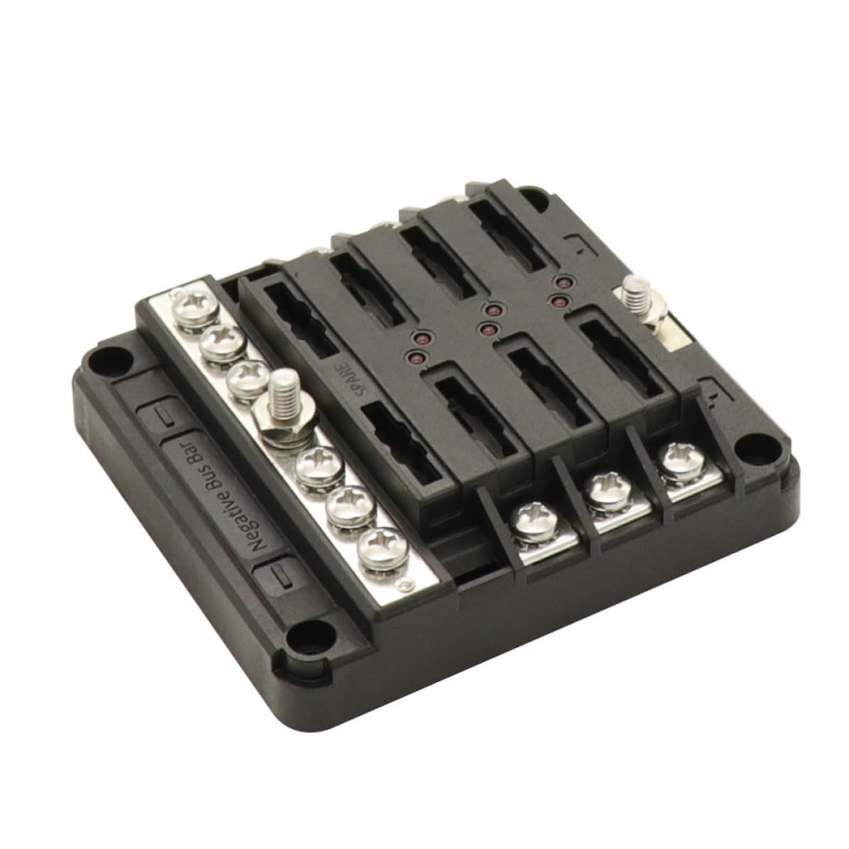 Caja de Fusibles de 6 Vías con Indicador Led, DC 30v Max100a