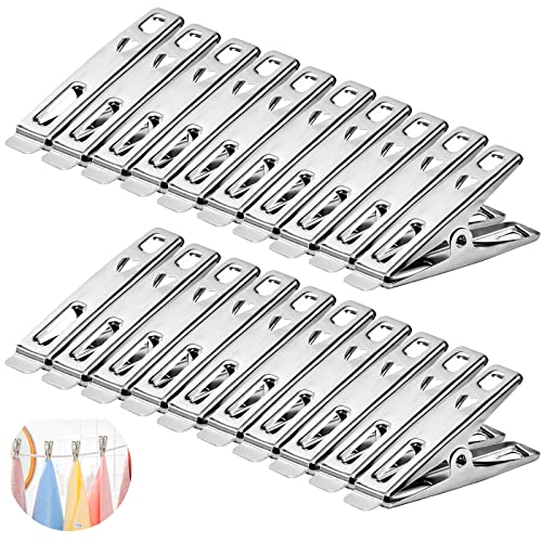 40 Pezzi Mollette in Acciaio Inossidabile