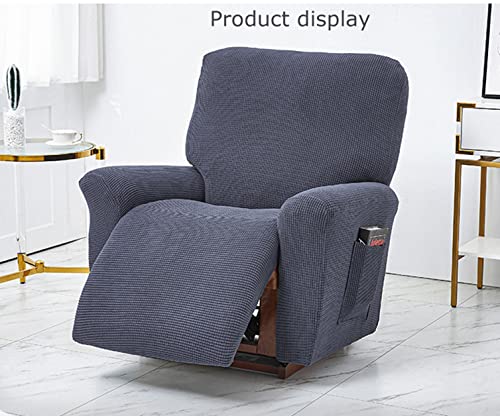 Juego de fundas for sillón reclinable jacquard morado con bolsillo lateral 3