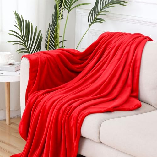Highdi Couverture Polaire Plaid, Jeté de Canapé Douillette Confortable Couverture de Lit 2 Personnes Couverture d'hiver Chaude et Douce pour Chambre Canapé...