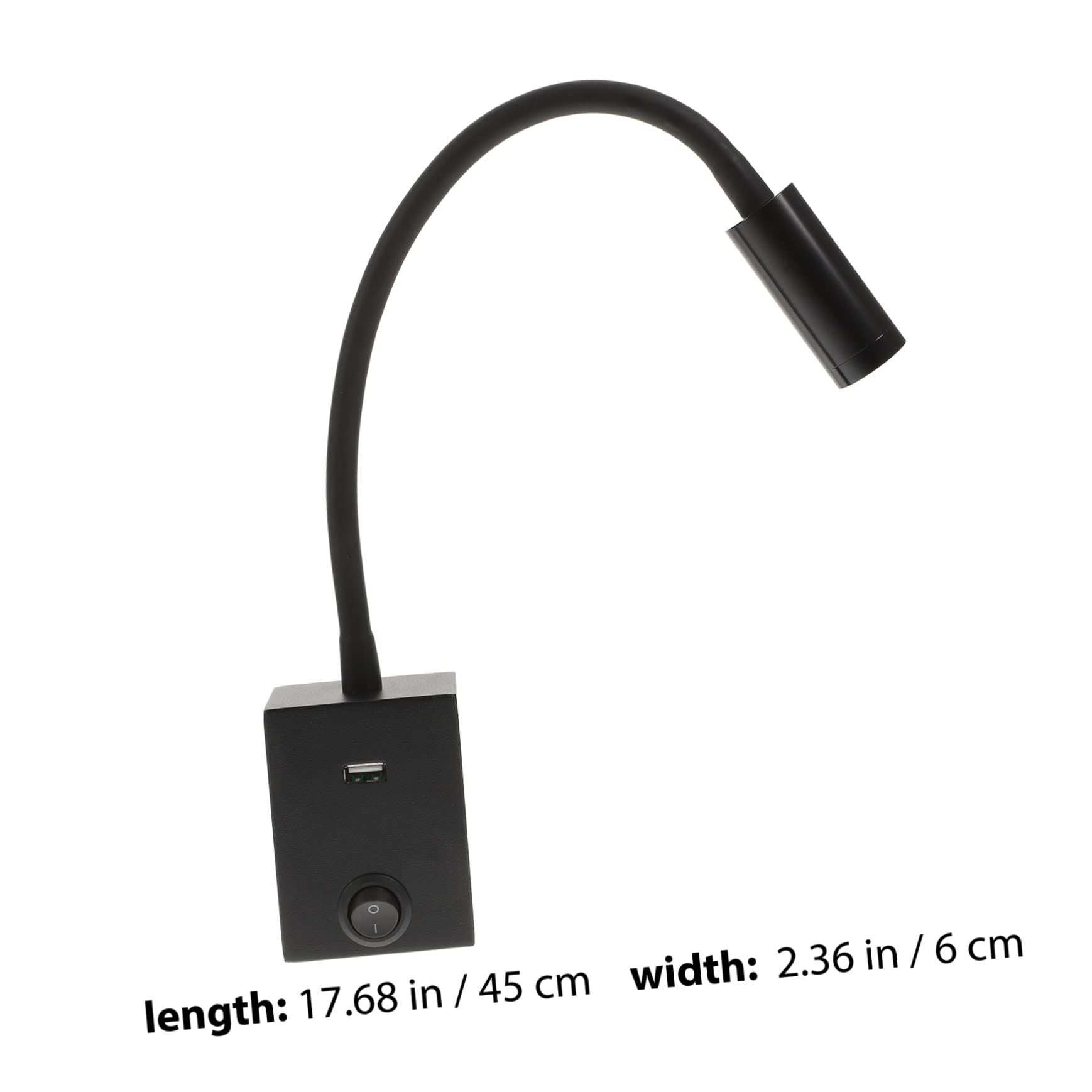 Cabilock 360°Adjustable Led Bedside Reading Light Soft Tube Wall Lamp for Bedroom Eye Care Book Light