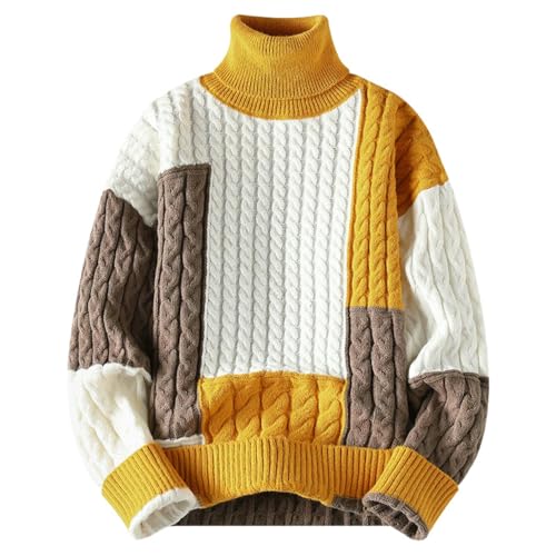Pull en tricot pour homme chic et chaud à col mi-haut pour l'hiver