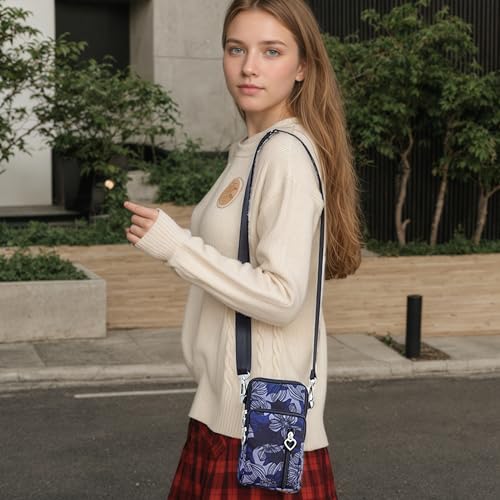 Image of JANKS Small Crossbody Bag for Women - Mini Phone Purses with Crossbody Strap and Wallet - Nylon Arm Bag