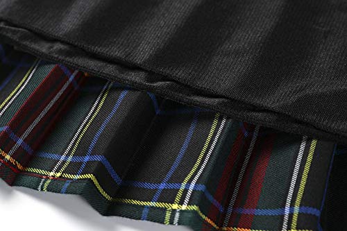Urban Coco BGCY00218M Women'S Elastic Waist Plaid Pleated Skirt Tartan Skater School Uniform Mini Skirts thumb #5