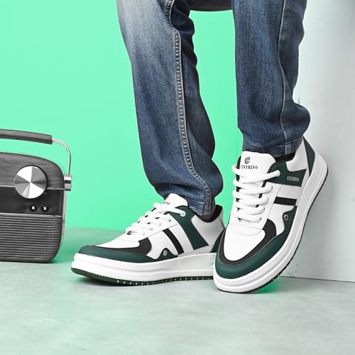 Image of Centrino Low-Top Sneakers for Men | Casual Shoes for Man Stylish | Lightweight Lace-Up Canvas Walking Shoes | Cushioned Insole | Breathable Comfortable Anti-Skid Sole | Trendy Mens Sneaker Shoes Daily (9536)