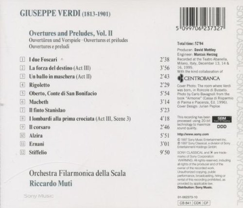 Verdi :Préludes & Ouvertures Vol.2