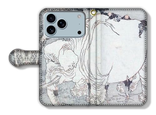 手帳型 iPhone17 Pro Max互換 スマホケース 【世界の名画】 葛飾北斎 ☆浮世絵☆ 北斎漫画 戯画 漫画 アート 絵画 芸術 日本 和 和風 和柄 伝統 (6)