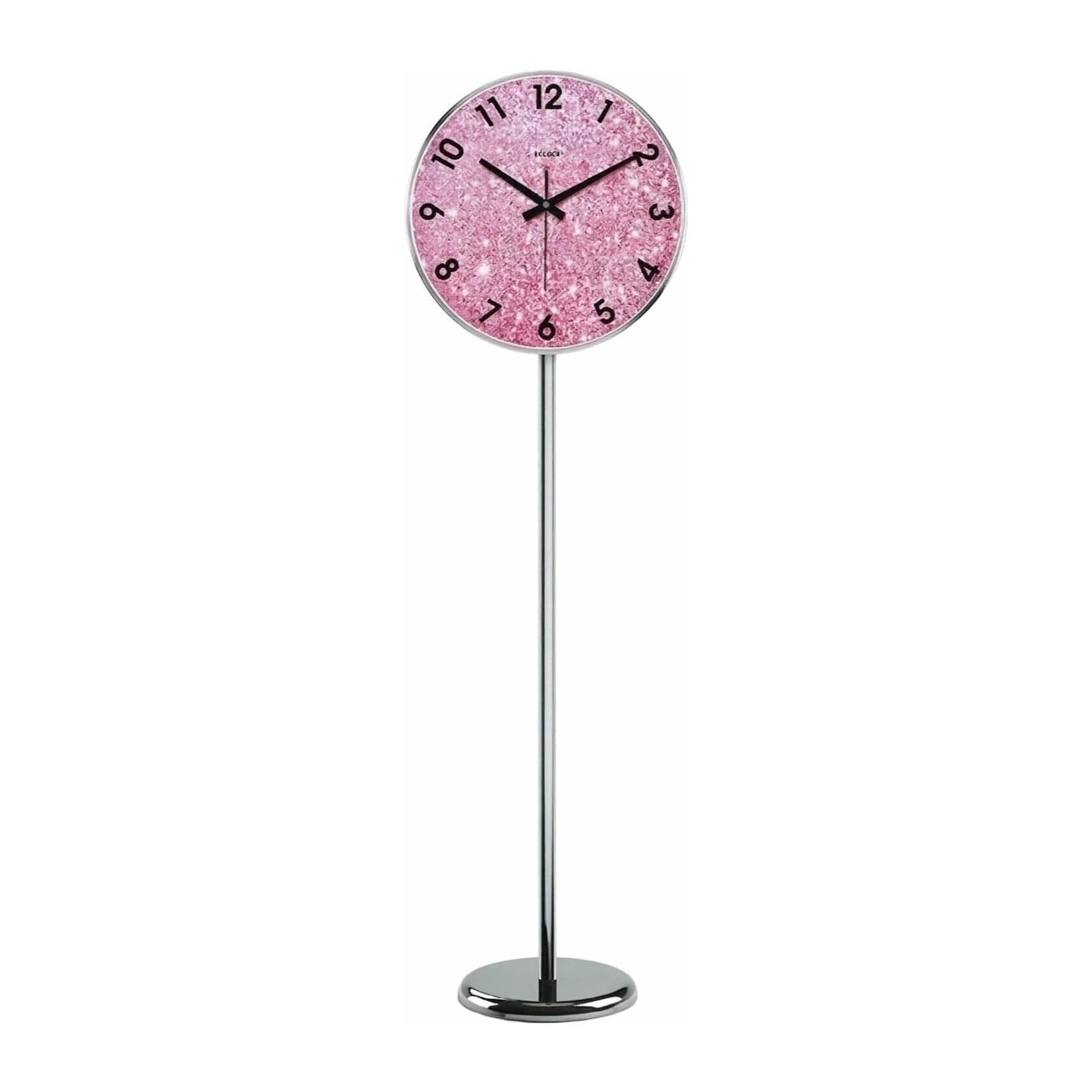 WANGHAI-666 Grandfather Clocks Metal Floor Standing Clock Silent Activated Movement Glitter Nordic(Pink)