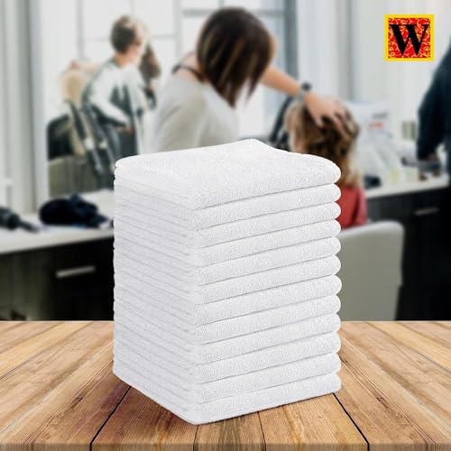 Westlane Linens 100% Cotton Face Cloths Flannels & Washcloths Super Soft Hotel Quality (Economy White, 12 Pack) - Image 2