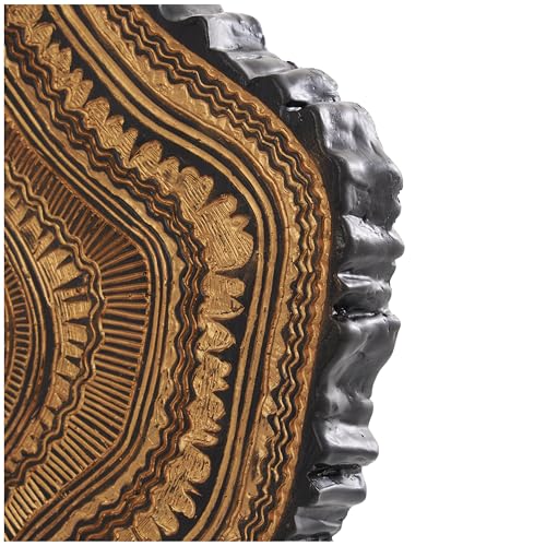 Estatua decorativa tribal de resina con base negra 11 x 3 x 17 in miniatura 2