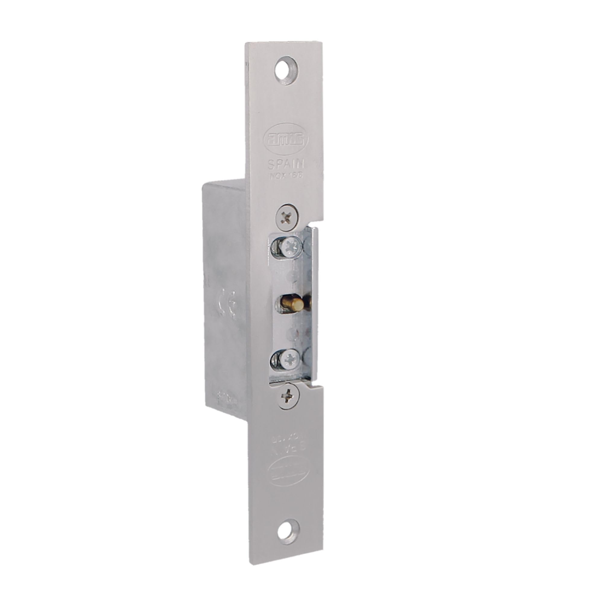 Amig - Apriporta Elettrico Mod.10 - Incontro Elettrico con Bobina Inclusa per Portoni, Negozi e Uffici - Apertura Remota e Controllo Accessi - 150 x 25 x 3 mm, 1,1 A, 8-12 V AC - Acciaio Inox 18/8