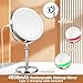 AMZTOLIFE LED Makeup Mirror with 10x Magnification - Rechargeable Touch Vanity Mirror, Double Sided 1x/10x, 3 Color Modes, Adjustable Brightness, Compact Desk Mirror Gift for Women