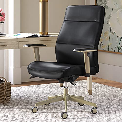 La-Z-Boy Baylor Modern Executive Office Chair, Adjustable Ergonomic Lumbar Support, Black #TOP1