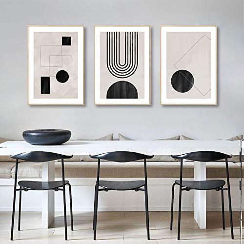 Toile salon scandinave géométrique pour créer un espace moderne et épuré