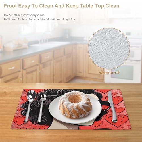 Set de table en cœur, cadeau idéal pour des repas chaleureux en famille