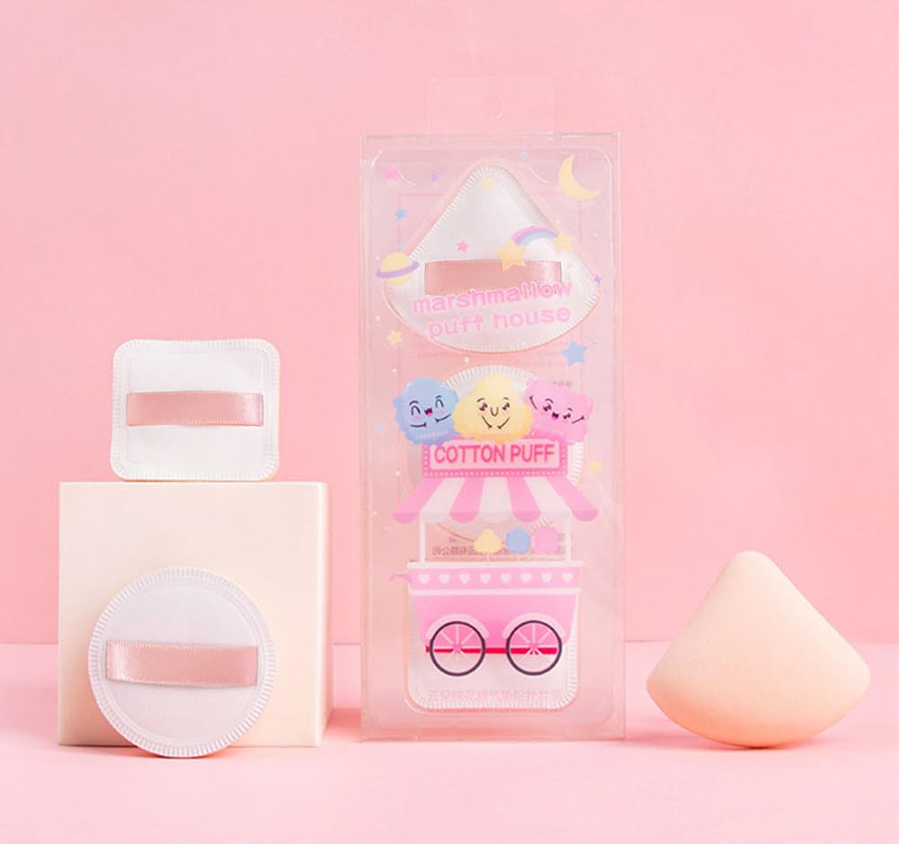 Amazon | メイクスポンジ 3枚セット クッションファンデパフ パウダー 