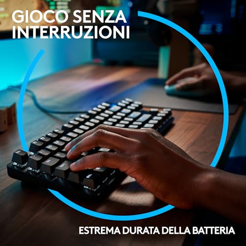 305 LIGHTSPEED Mouse gaming wireless e tastiera gaming meccanica G413 TKL SE; mouse con sensore HERO e tastiera compatta; PC/Mac - Nero - Tastiera gaming - Immagine 2