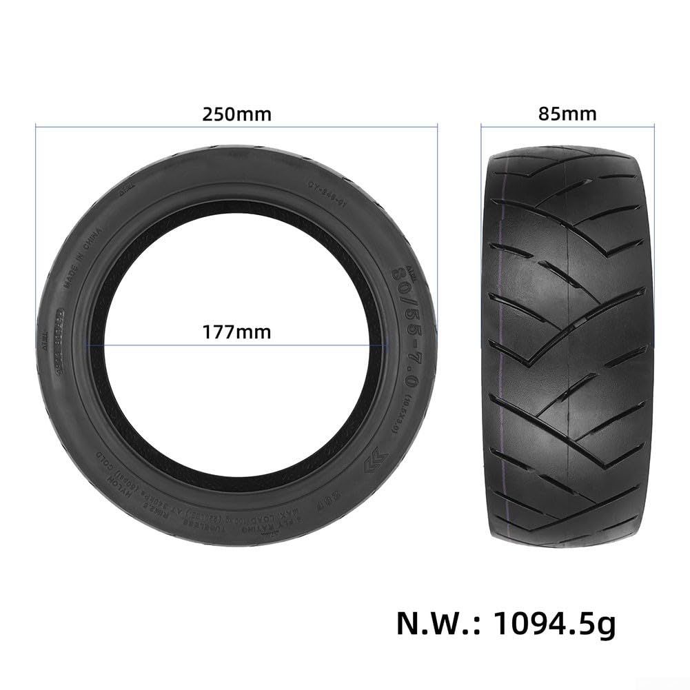 80/55-7.0(10.5 * 3.0) Self Repairing Tire for Segway P65D Electric Scooter, Puncture proof Vacuum Road Tire Replacement Part(Self-repair)