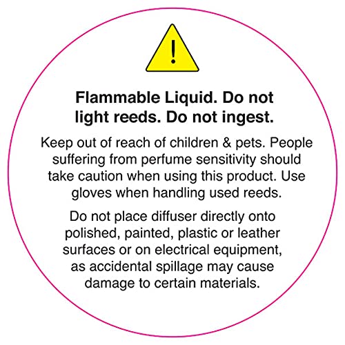 Cosy Owl Reed Diffuser Safety Label - 50mm - Black Text On Clear Background - Pack of 50