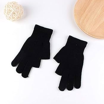 Luwint Touch Screen Thin Knit Gloves - Index Finger and