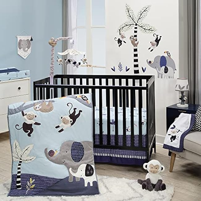 Lambs & Ivy Disney Baby Pooh Bear & Pals Cotton 3Piece Nursery Crib Bedding Set