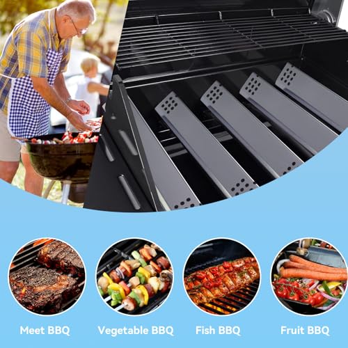 Image of Grill Replacement Parts for Monument 4-Burner 24367,35633,17842, 24633,41847NG Gas Grill, Burner Tube, Heat Plate Tent, Igniter for Kitchen aid 720-0954, Monument 6 Burner 77352 77352MB 77352-MB