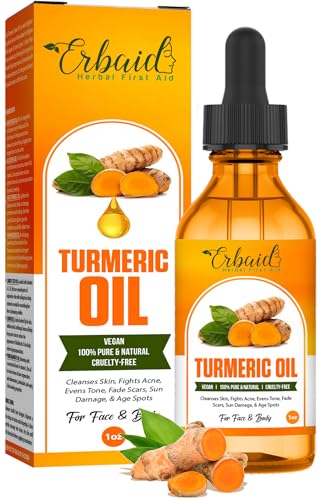 Turmeric Oil &ndash; Dark Spot Facial Serum for Face & Body &ndash; Natural Skin Brightening Serum...
