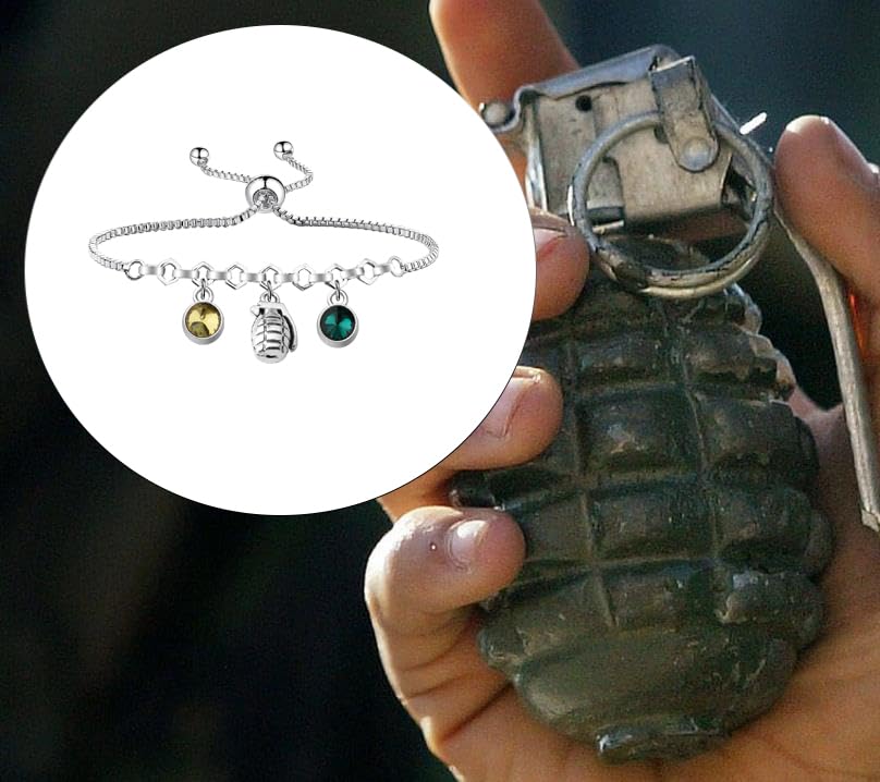 Image of Anime Manga Series Beads Bracelet Baku Grenades Charm Brooch Pin Anime Merchandise Gift for Fans