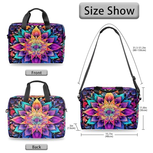 Bolsa laptop Mandala Bohemia 15.6 pulgadas colorida miniatura 6
