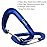 Outmate 12kN 3.2x2 Heavy-Duty Carabiner Clips - Durable, Lightweight Aluminum Alloy Carabiners for Hiking, Camping, Keychains, Dog Leashes, Hammocks & More(Wire gate,2 Blue)
