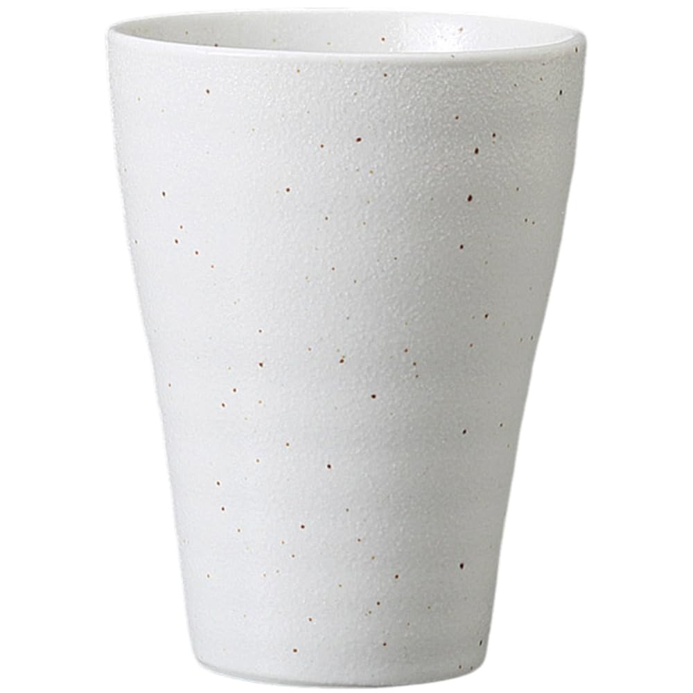 Ale-net 3.1 x 4.3 inches (8 x 11 cm), Approx. 9.1 fl oz (280 cc), White Karatsu Free Cup, Ceramic, Dishwasher Safe, Microwave Safe, Mino Ware, Made in Japan : Home & Kitchen