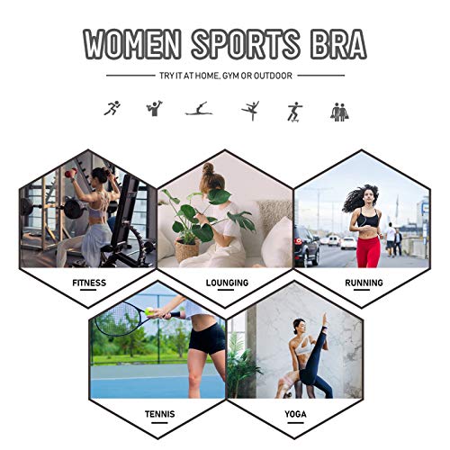 pedkit Sutiã esportivo feminino com alças finas regata tops frentes com cordão e decote em V