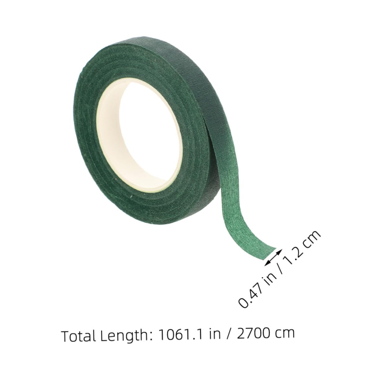 12 Rolls Floral Tape and Flower Stem Wrap Tape Deep Green 12mm X 30 Yards for Bouquet Wrapping and Floral Arrangements DIY Craft Supplies