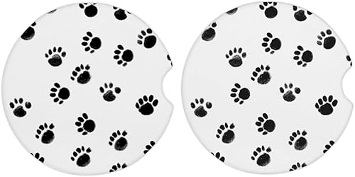 Miniatura 8 de Portavasos (paquete de 2), base de corcho, universal, divertidos accesorios estéticos para el automóvil y el hogar (fresas blancas) Fresas