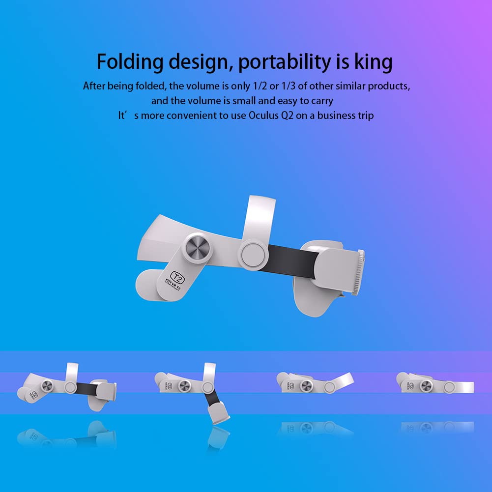 Taoke Adjustable Elite Head Strap Compatible with Quest 2, Strap Accessories Replacement Enhanced Support and Comfort in VR Headsets