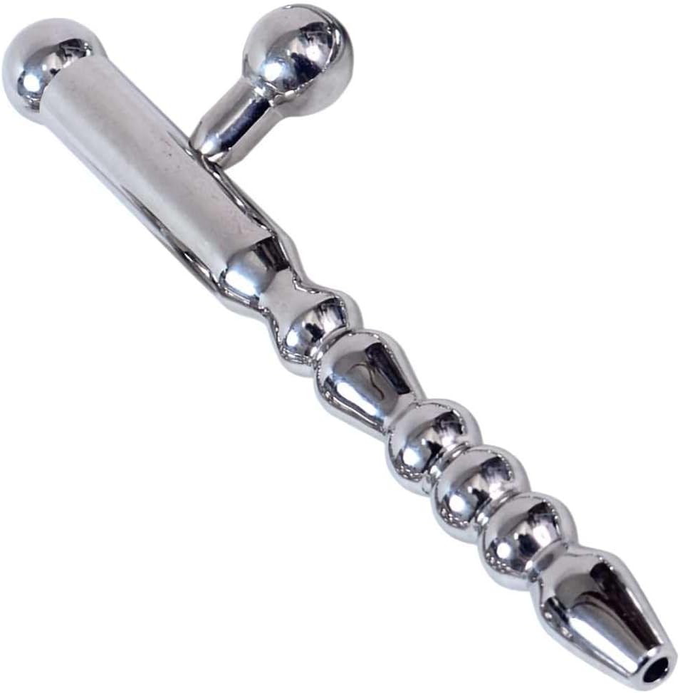 Beaded Prince Albert Wand - Surgical Steel 4.5" Male Urethral Sounding Penis Plug (8mm)