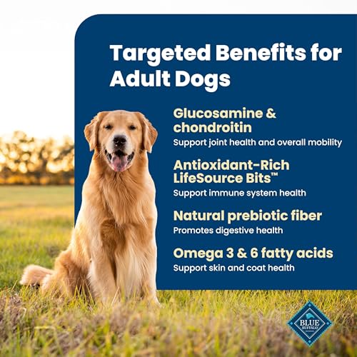 Image of Blue Buffalo Life Protection Formula Salmon & Brown Rice Adult Dry Dog Food, Supports Immunity with Antioxidant-Rich LifeSource Bits, Promotes Healthy Muscle Development, Skin & Coat Health, 30 lbs.