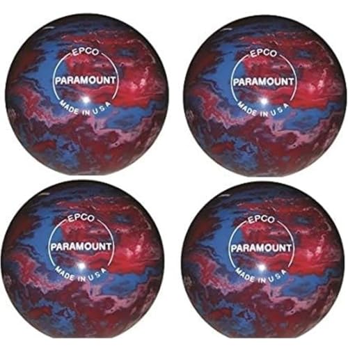 Bowlerstore Products EPCO Candlepin Bowling Balls - Marbleized - Royal, Red & White (4 1/2 inch- 2lbs. 7oz.) 4 Balls