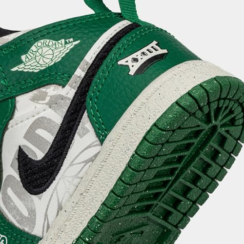 Air Jordan 1 Mid SE Infant Toddler Lifestyle Shoes (Green/White)3