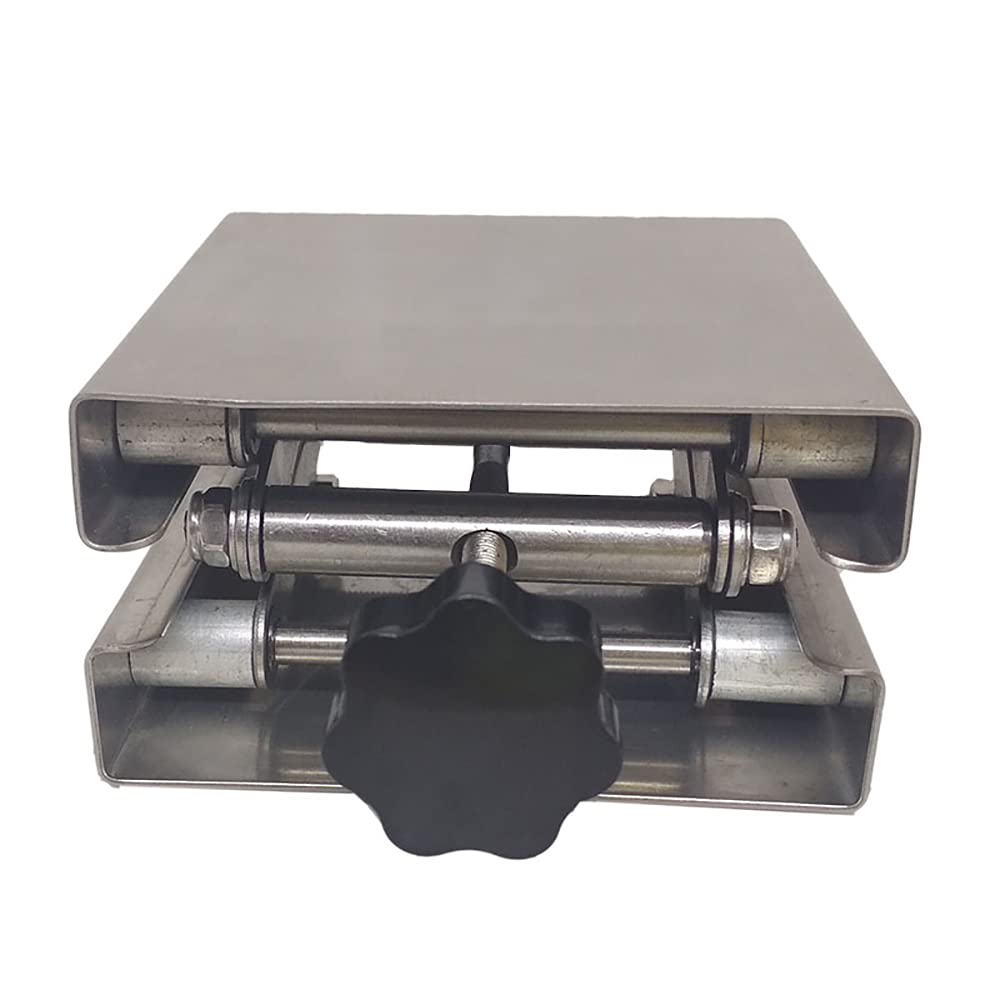 Soporte de Plataforma de Elevación de Laboratorio de Acero Inoxidable, Soporte de Tijera, Mesa Elevadora de Banco, Soporte de Elevación Manual, Rodamiento 20KG 20x20CM