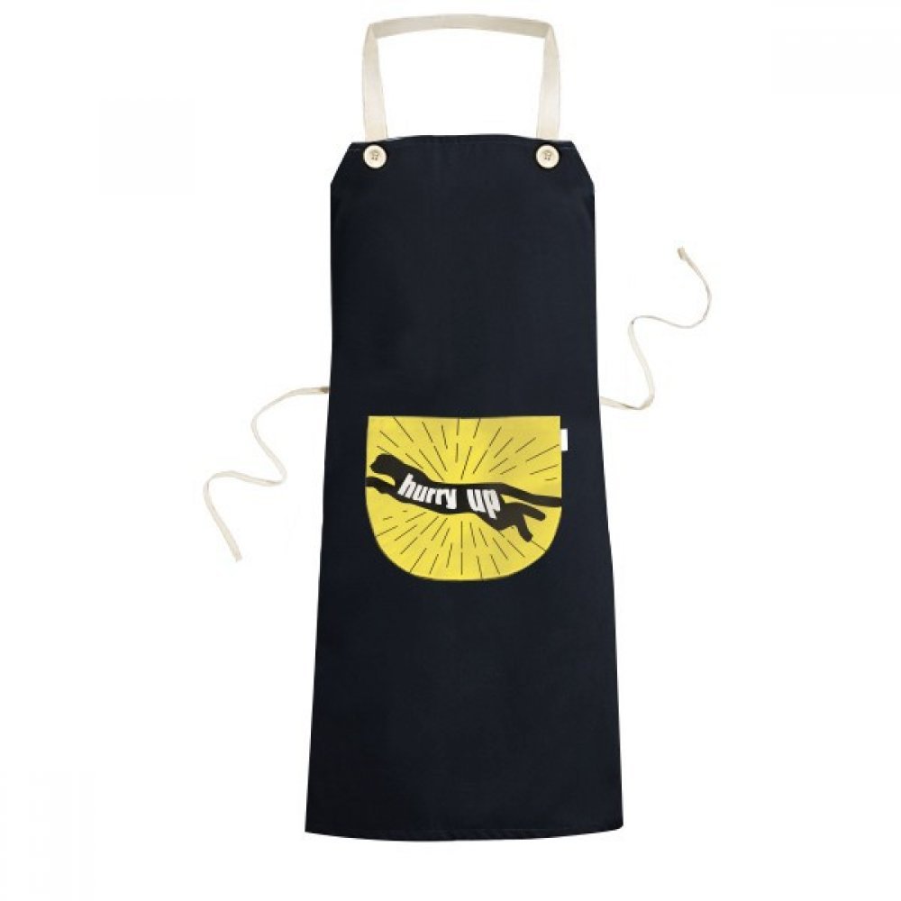 Tablier de cuisine réglable noir animaux panther silhouette homme femme chef 70cm
