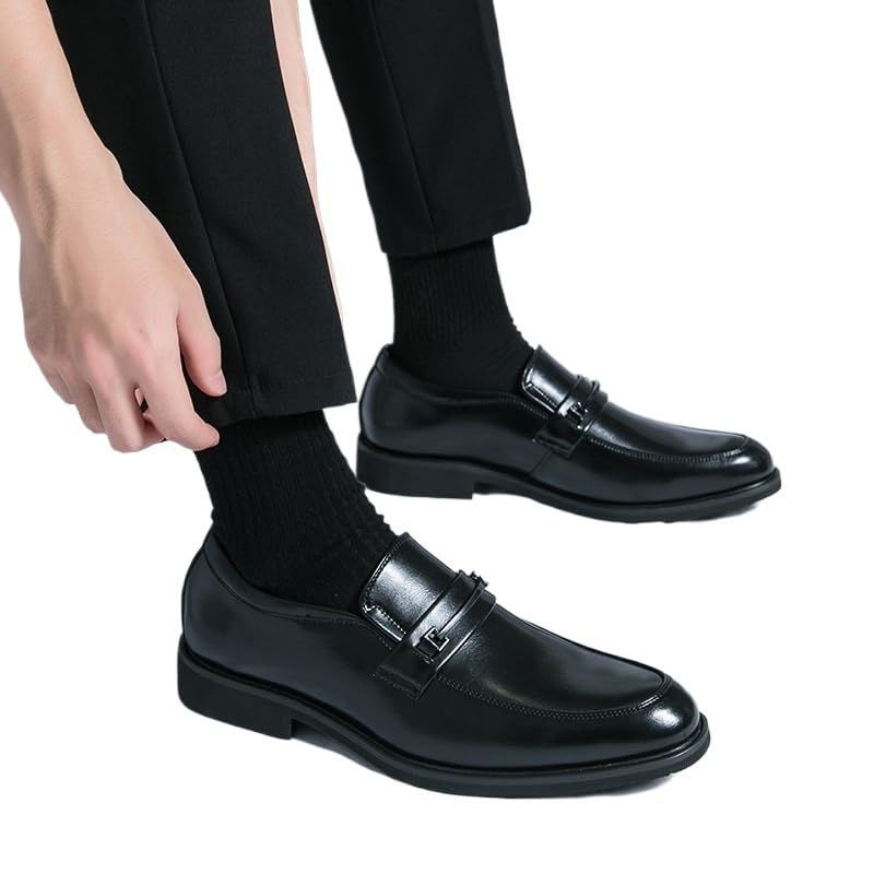 Classic Dress Shoes Men Lightweight Dress Shoes Synthetic Leather Moisture-Wicking Formal2