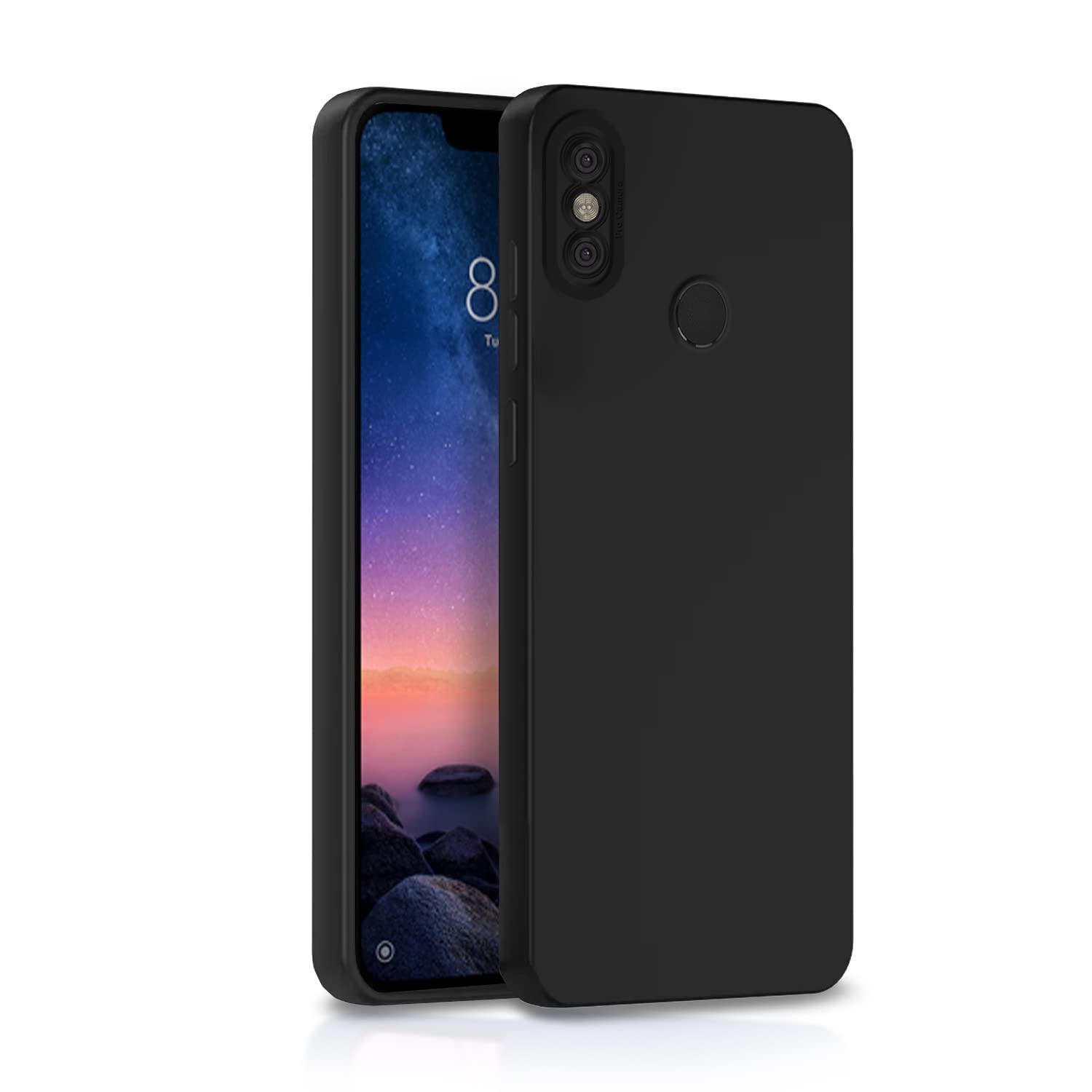 Pikkme Mi Redmi Note 6 Pro Back Cover Soft Matte Liquid Silicone TPU | Camera Protection | Shockproof Slim Back Case for Mi Redmi Note 6 Pro (Black) (B0BD1Q2JB3) Amazon Price History, Amazon Price Tracker