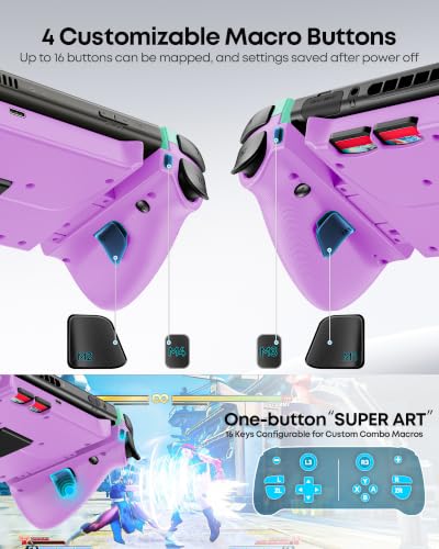 Image of OIVO VGA DESIGN Switch Controller Handheld for 1 /2 /OLED, Ergonomic Grip Stretch Joypad for SW Console, Wireless Controller with TMR Joysticks, RGB Lighting, Turbo, 4 Macros & Card Slot