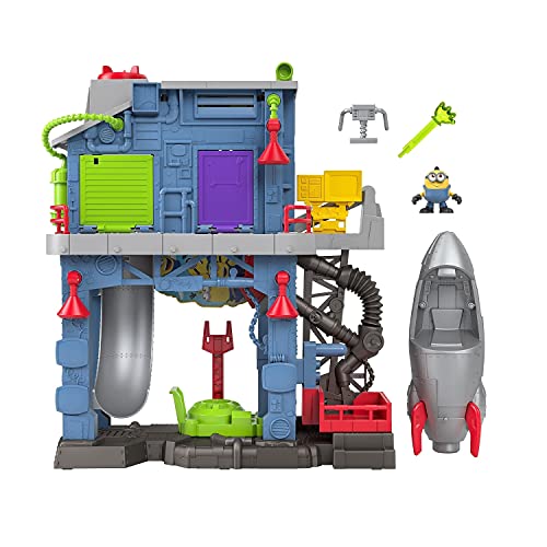 Fisher-Price Imaginext GMP35 - Minions Grus Geheimversteck-Spielseinion Otto-Figur und abnehmbarer Rakete, Spielzeug für… – Bild 7