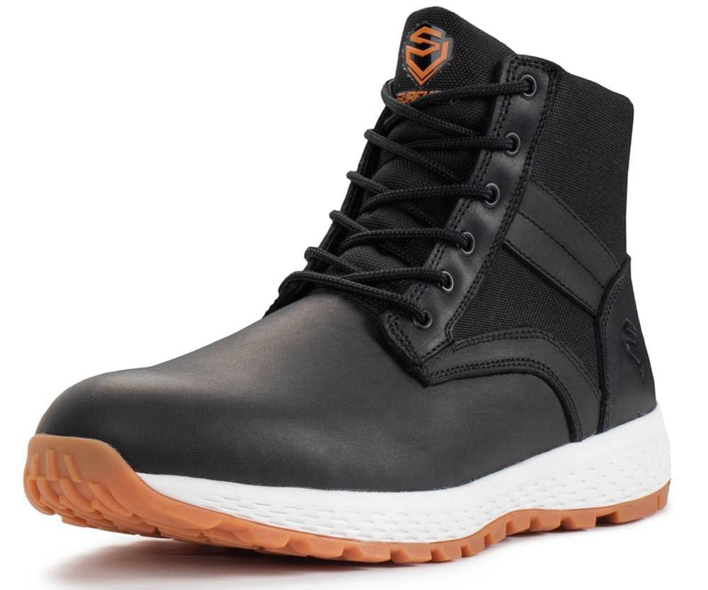 SUREWAYMen's Sneaker Boot Composite Toe Ankle, Superior Oil/Slip Resistant, Anti-Fatigue Lightweight work Shoes,Comfort Insole Men's Construction Industrial Safety Working Boots