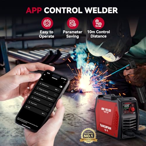 Image of ARCCAPTAIN 165A Stick Welder, ARC /Lift TIG Welding Machine, 120V /240V | APP Control, Synergic Control, Large LED Display, Hot Start, Arc Force, Anti-Stick, IGBT Inverter, 10 Rods, Home DIY & Repair